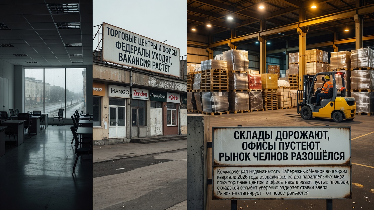 Склады дорожают, офисы пустеют. Рынок Челнов разошёлся