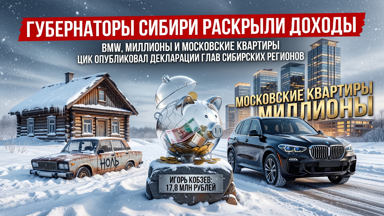 Губернаторы Сибири раскрыли доходы. BMW, миллионы и московские квартиры